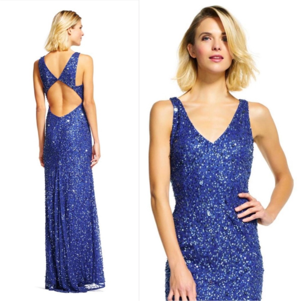 ADRIANNA PAPELL Formal Sequined Evening Dress 1877